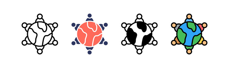 Obraz premium Cultural Awareness Icon Multiple Style