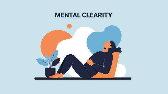 Woman Relaxing with Mental Clarity Concept.