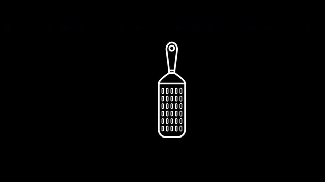 Kitchenware Appliance Grater kitchen concept icon animation with alpha channel