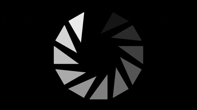 Loading progress with camera shutter animation