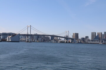  東京ウオーターフロント。レインボーブリッジ。