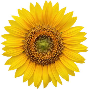Sunflower Closeup with Bright Yellow Petals.