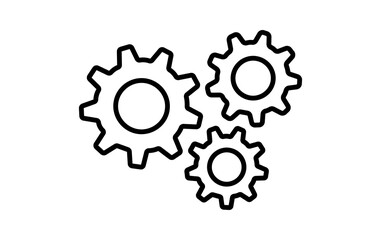 Gear icon. Settings gear icon, gear group. Settings. Vector illustration.