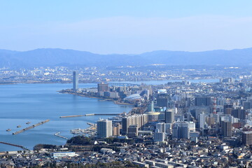 長等山テラスから見る大津市の風景