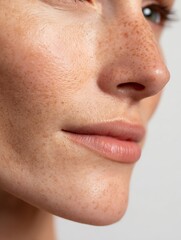 Fototapeta premium skin health documentation style image, close-up of evenly toned skin