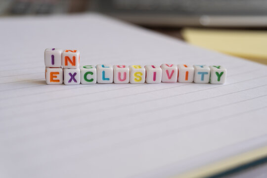 The prefix "In" in the word "exclusivity". Change of concept to "Inclusivity".