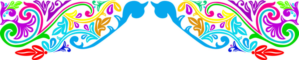 Obraz premium Floral pattern. wood carving pattern