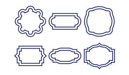 Blank Label Badge And Banner Set