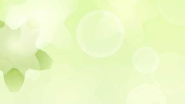 Soft Focus Green Background with Bokeh and Geometric Shapes