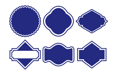 Decorative Blank Label Frame Banner Set