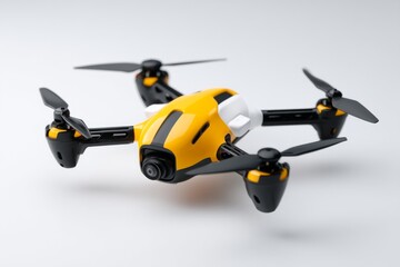 Sleek Yellow Drone Designed for Surveillance and Security Applications