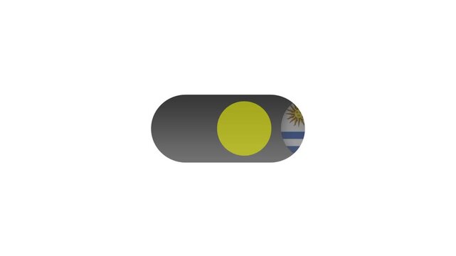 Dynamic Uruguay Flag Icon Button for Better UI User Experience