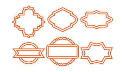 Outline Label Badge And Banner Collection