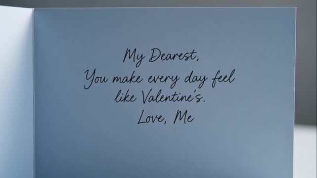 Valentines Day Card with Heartfelt Message Inside.
