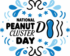 Obraz premium National Peanut Cluster Day Celebration Vector, Chocolate and Peanut Candy Design