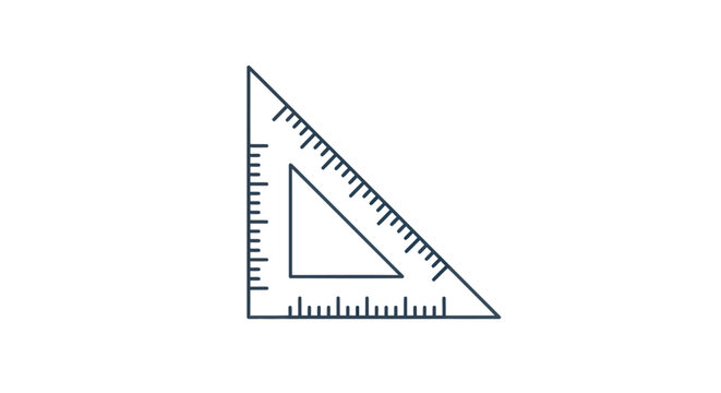Geometric Triangle Ruler Icon