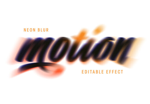 Soft Smear Blur Script Text Effect