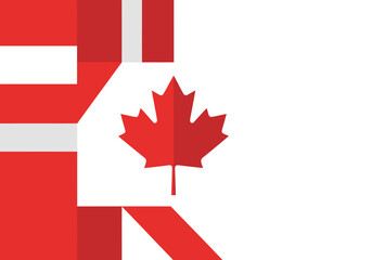 Obraz premium Bold Canada flag promotion banner featuring the maple leaf. Clean, modern design ideal for advertising and marketing campaigns. Vibrant colors and clear composition.