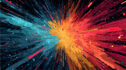 カラフルなペイントが爆発する抽象背景テクスチャ