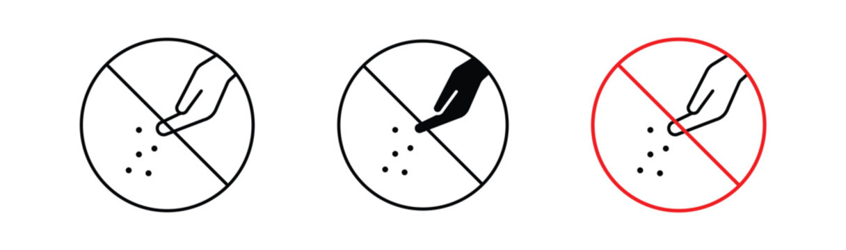 Do not feed the animals signs. flat stroke linear simple trend modern logotype design