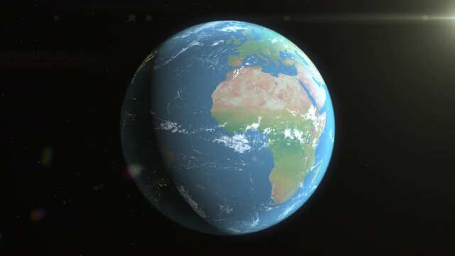 Location and map of Kosovo on the surface of the earth at day.