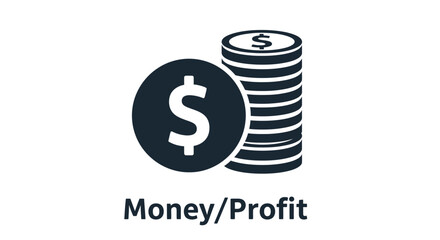 Money profit illustration showing financial growth and income success