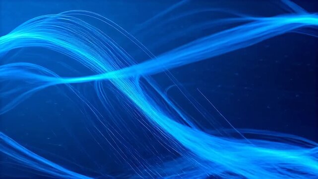 Abstract blue light patterns and shapes