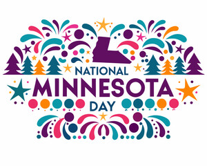 NATIONAL MINNESOTA DAY vector illustration isolated on white background