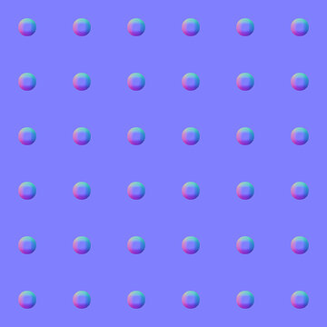 Seamless Abstract Pattern of Textured Spheres Normal Map Background