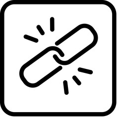 Obraz premium Broken Links - Line Icon