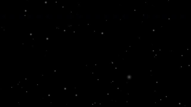Mesmerizing floating dust particles drift slowly across a dark 4K background. The white bokeh spots move gently with a soft atmospheric glow.