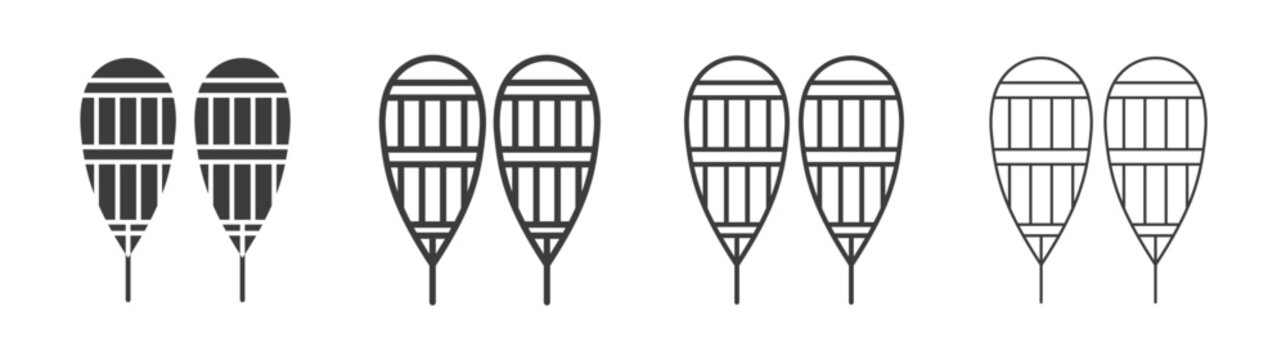 Snowshoes icon. flat stroke linear simple trend modern logotype design