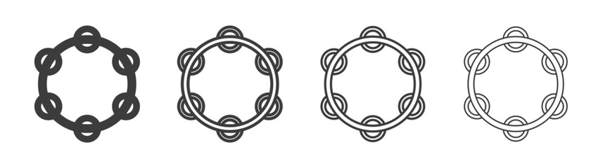 Obraz premium Tambourine icon. flat stroke linear simple trend modern logotype design