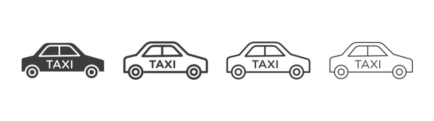 Naklejka premium Taxi icon. flat stroke linear simple trend modern logotype design