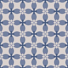 Fototapeta premium Vintage damask floral seamless pattern with retro flower ornaments and textile tile texture for decorative wallpaper backdrop art