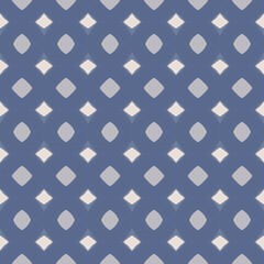 Fototapeta premium Seamless geometric pattern featuring vintage rhombus shapes and line ornaments for stylish textile fabric design and retro wallpaper backdrops