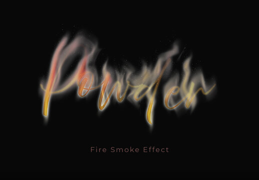 Burning Fire Smoke Text Effect