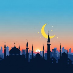 Islamic Skyline Vector