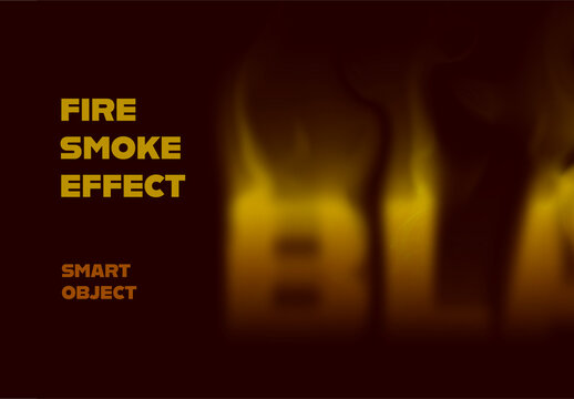 Flame Fire Smoke Text Effect