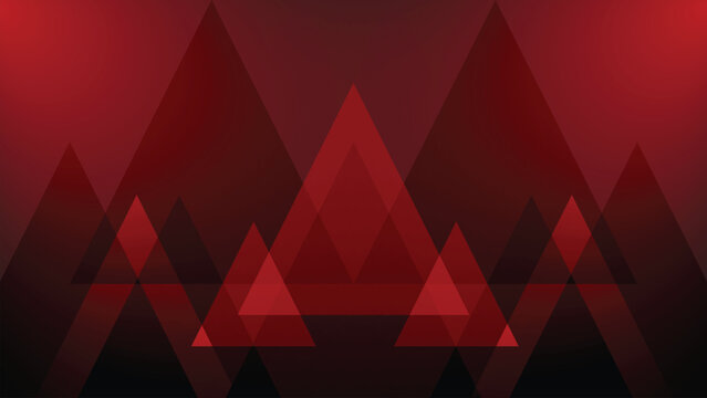 Dark background featuring overlapping red triangle shapes with line