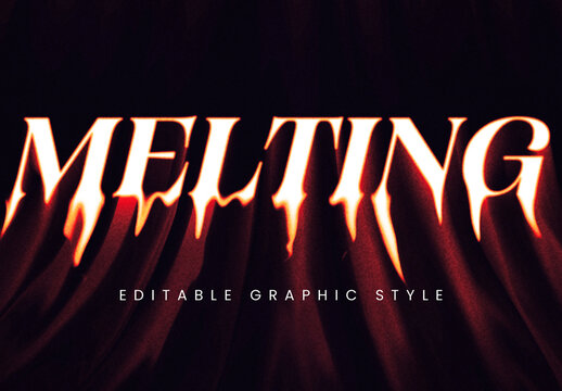 Dripping Melting Effect Mockup