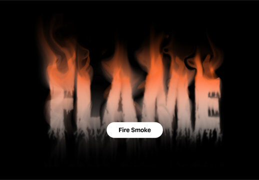 Fire Smoke Burning Text Effect