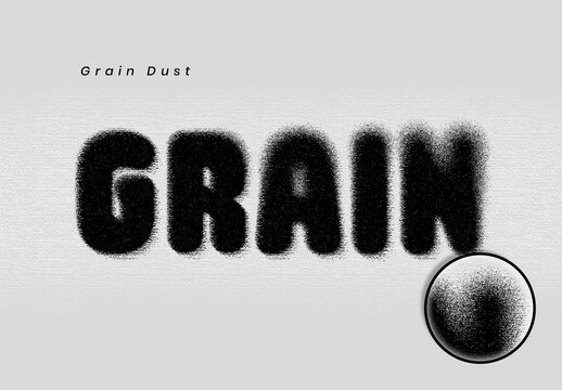 Grainy Fuzzy Grain Dust Text Effect