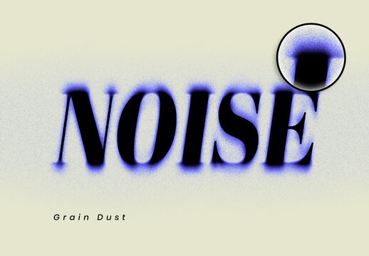 Grain Dust Blur Glow Text Effect