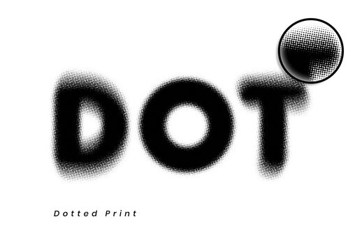 Retro Dotted Print Text Effect