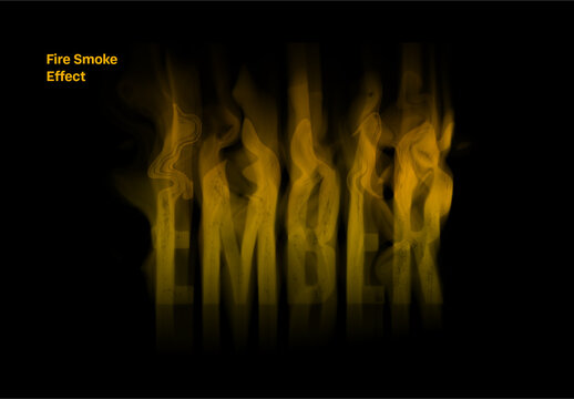 Ember Fire Smoke Text Effect