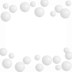 Minimal White Bubble Frame Background with Copy Space