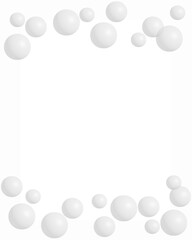 Minimal White Bubble Frame Background with Copy Space