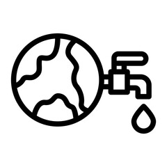 Earth water tap Icon