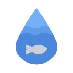 Water and fish Icon